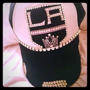 LA Kings blinged trucker hat
